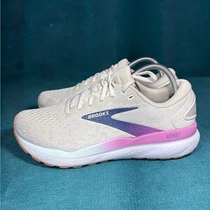 Brooks Ghost 16 Womens 9.5 Shoes Gray Sneaker Running Walking 1204071B175